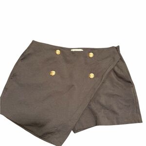Gaelle Paris  Black Skort with Gold Buttons